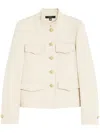 Max Mara Tailored Jacket With High Collar In Neutral
