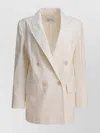 Max Mara Tailored Jackets Featuring Double-breasted Design In White