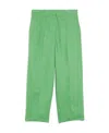 Max Mara Tailored Linen Cropped Trousers In Green
