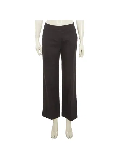 Pre-owned Max Mara Tailored Linen Trousers In Gray