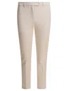 Max Mara Tailored Long Trousers With Concealed Fastening In Gray