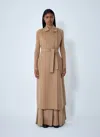 Max Mara Tailored Maxi Waistcoat In Brown