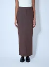 Max Mara Cotton With Denim Effect Long Skirt In Brown