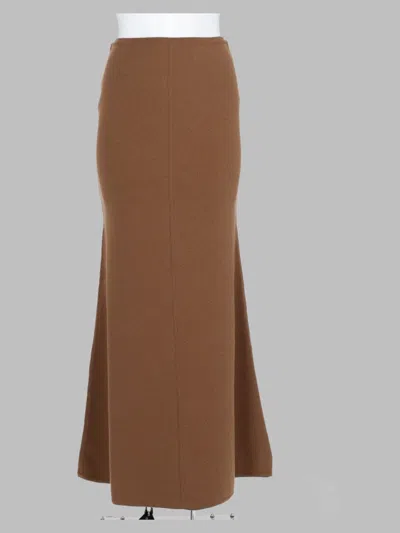 Max Mara Tailored Midi Skirt With Refined Draping In Beige