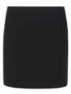 Max Mara Tailored Mini Skirt With Button-adorned Pockets In Black