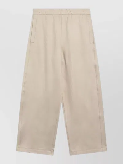 Max Mara Tailored Pants Side Pockets Detail In Neutral