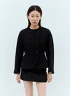 Max Mara Womens Black Seggio Inverted-lapel Regular-fit Woven Jacket In Black