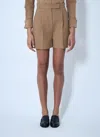 Max Mara Tailored Shorts In Beige