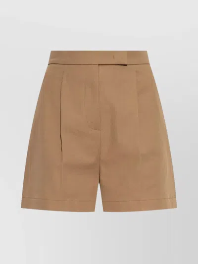 MAX MARA TAILORED SHORTS WITH POCKETS AND PLEATS