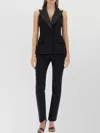 Max Mara Tailored Sleeveless Vest Notched Lapels In Black