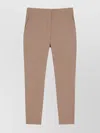 Max Mara Tailored Slim Fit Cropped Trousers In Pink