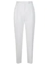 Max Mara Tailored Straight-leg Pants With High Waist In White