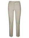 Max Mara Tailored Straight-leg Pants With Subtle Texture In Gray