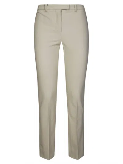Max Mara Tailored Straight-leg Pants With Subtle Texture In Gray