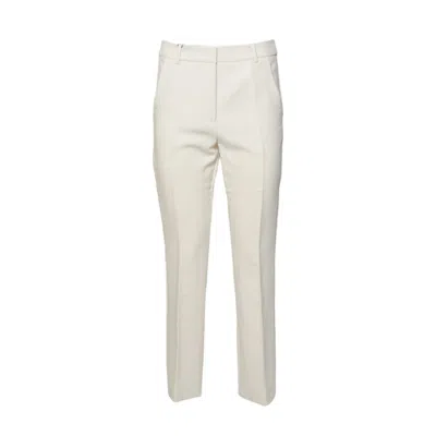 Max Mara Tailored Straight-leg Trousers With Clean Design In White