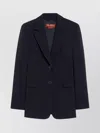 Max Mara Tailored Suit With Flap Pockets And Lapels In Black