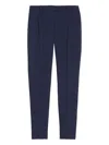 Max Mara Straight Pleated Casual Pants In Blue
