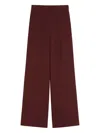 Max Mara Tuxedo-style Cady Trousers In Red