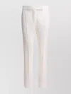 Max Mara Pianoforte Triacetate White Trousers In White