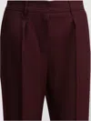 Max Mara Tailored Trousers With Pleats And Pockets In Burgundy