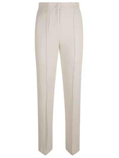 Max Mara Tailored Trousers With Smooth Finish In White