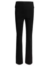 Max Mara Tailored Trousers With Unique Waistband Detail In Black