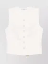 Max Mara Tailored Vest With V-neck And Tie Back