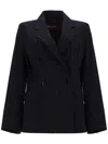 Max Mara Tailored Virgin Wool Blazer In Blue