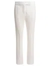 Max Mara Tailored White Trousers With Smooth Finish In White