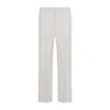 Max Mara Tailored White Trousers With Subtle Pleats And Clean Finish In White