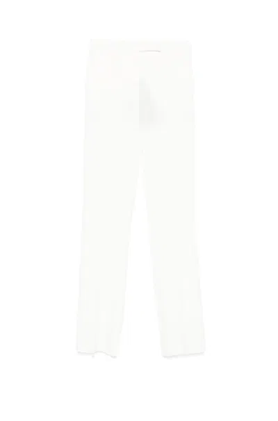 Max Mara Tailored White Vincita Trousers With Polished Finish