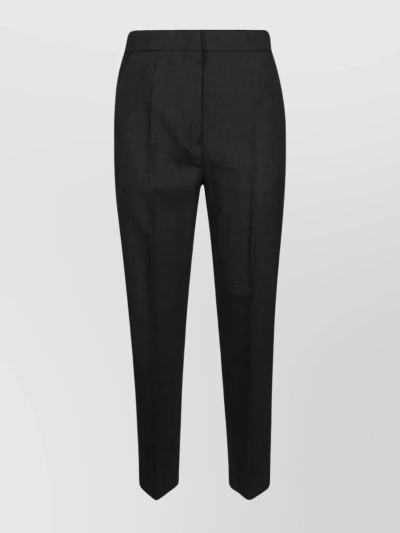 Max Mara Tailored Wool Tapered Trouser In Black
