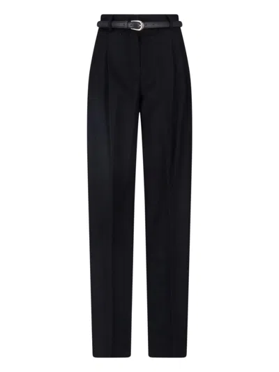 Max Mara Tailored Wool Trousers In Black