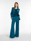 Max Mara Tailored Woollen Cloth Blazer In Avio