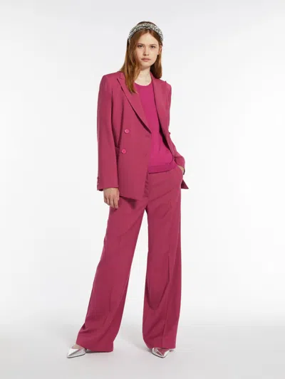 Max Mara Tailored Woollen Cloth Blazer In Fuchsia