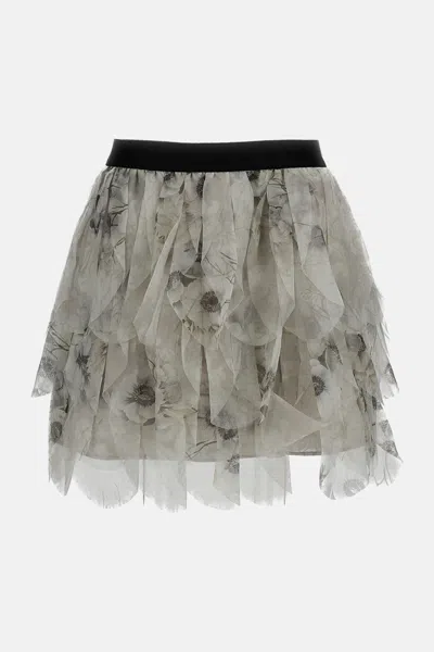 Max Mara Talc Mini Skirt In Gray