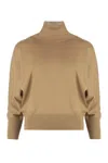 Max Mara Talea Wool Turtleneck Sweater In Beige