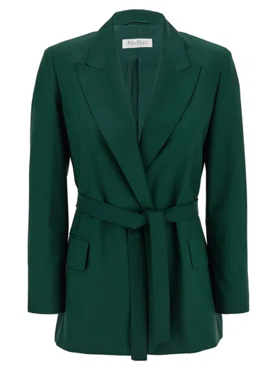 Max Mara Talento Blazer In Forest Green