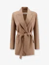 Max Mara Talento Virgin Wool Blazer In Brown