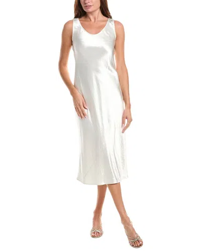 Max Mara Talete Crinkled-satin Midi Dress In White