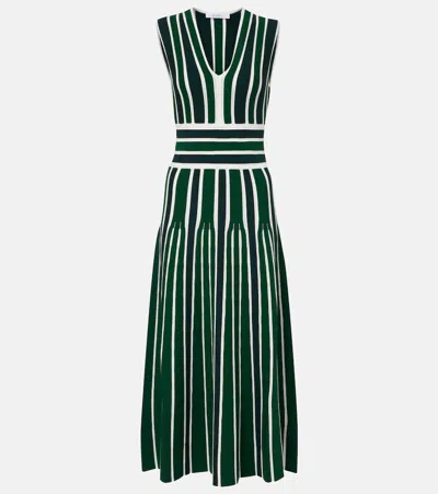 MAX MARA TALLONE STRIPED MAXI DRESS