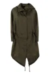 Max Mara Women's Tambuto - Silk Organza Oversize Parka In Brown