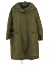 Max Mara Tambuto Jacket In Verde Kaki