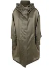 Max Mara Tambuto Oversized Organdy Parka In Green
