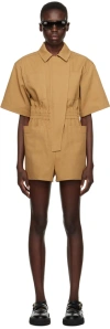 Max Mara Cotton Short Jumpsuit In 5 Bronze