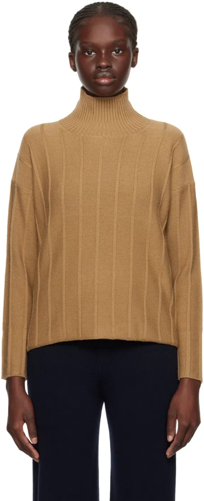 Max Mara Tan Beira Turtleneck In 002 Camel
