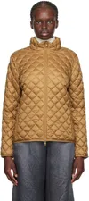 Max Mara Tan Canga Down Jacket In 019 Camel