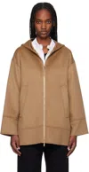 Max Mara Tan Cloe Jacket In 001 Camel