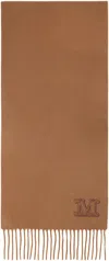 Max Mara Tan Dalia Scarf In Brown