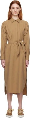 Max Mara Tan Esule Midi Dress In 002 Bronze